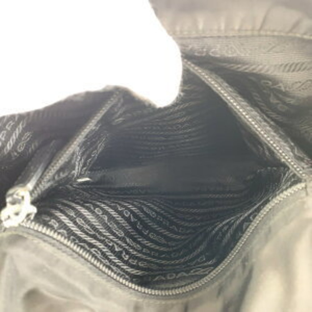 Prada Triangular Bag Pouch Nylon Black Tessuto Sh… - image 5